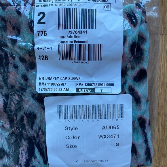 J. Crew Factory Drapey cap sleeve animal print blouse - Picture 3 of 5